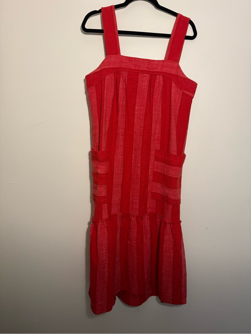 Anthropologie Maeve Coral-Red Tank Dress